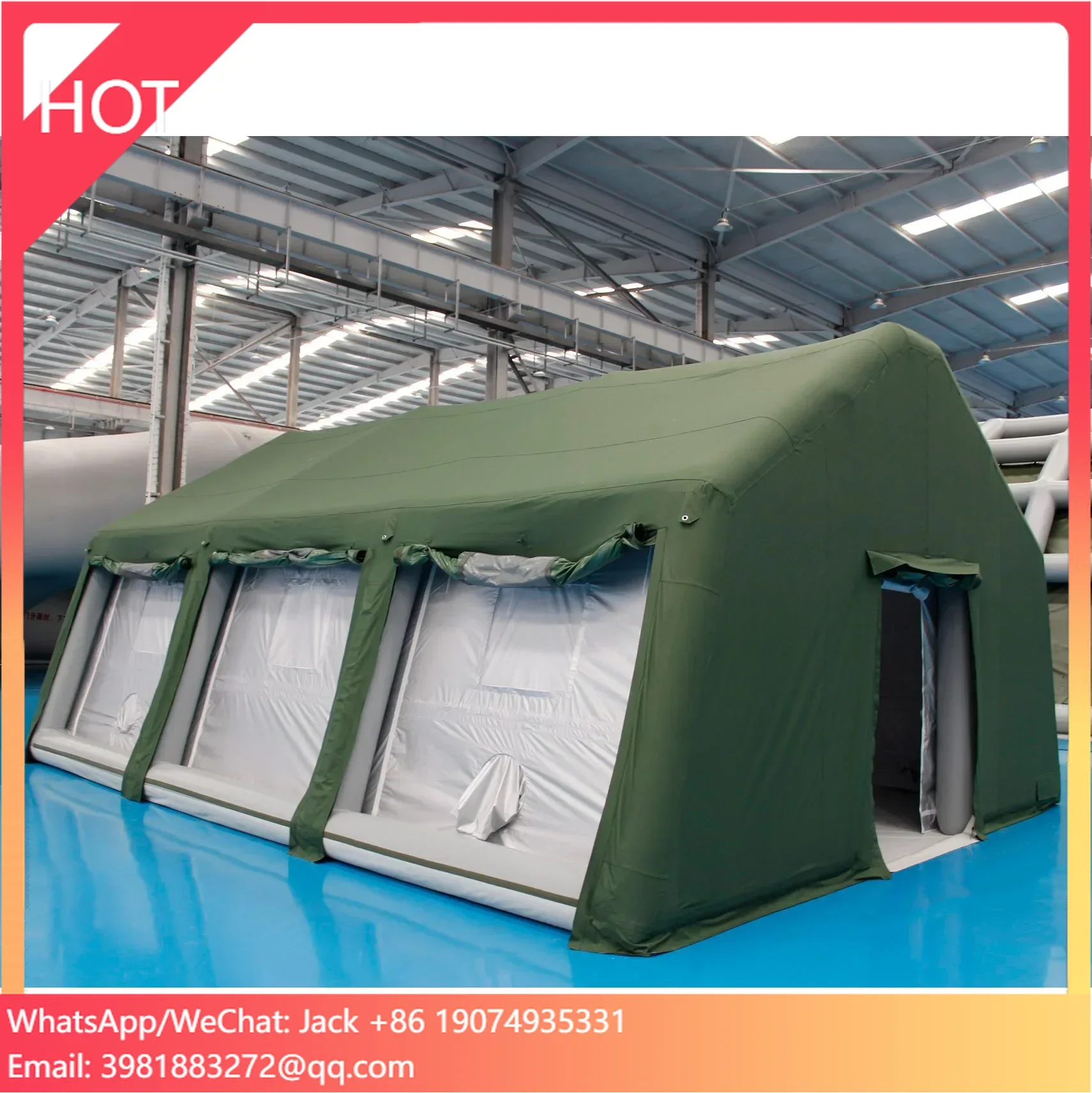 Outdoor Hospital Disaster Relief Refugee Tent Quick Up Party Events Inflatable Tent Bathing Fire Fighting Air Tent