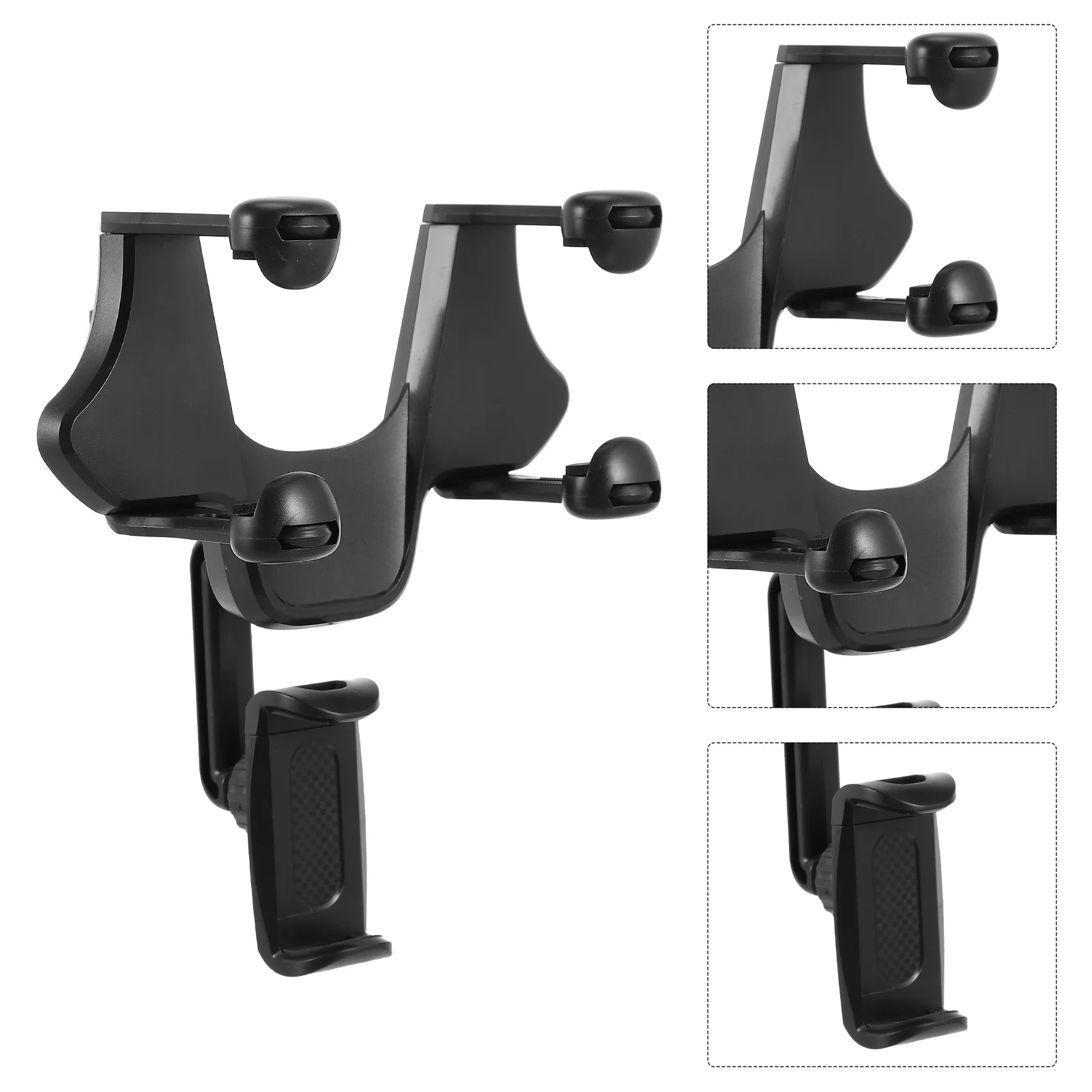 

1Pcs Car Rearview Mirror Phone Holder Durable Plastic Material Universal Fit for Most Models Safe and Convenient Driving