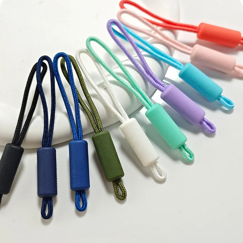 12Pcs Durable Injection Molded Zipper Pull Tails for Clothing Bags, Mixed Black White Colors Zipper Accessories Supplies