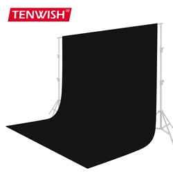 Reunindo tecido de veludo opaco tela preta pano de fundo para bloquear a luz absorvente photo studio produto backdrops retrato