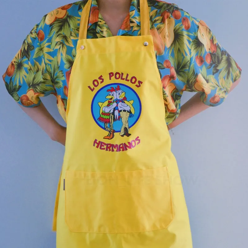 Breaking Bad LOS POLLOS Hermanos Apron Grill  Kitchen Chef Apron for BBQ Baking Adjustable