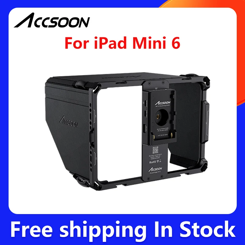 Accsoon IOS ipad CEPC-05 Cage For iPad Mini 6 with NPF Battery Plate Adapter  Protective Expandable Case Use with SeeMo