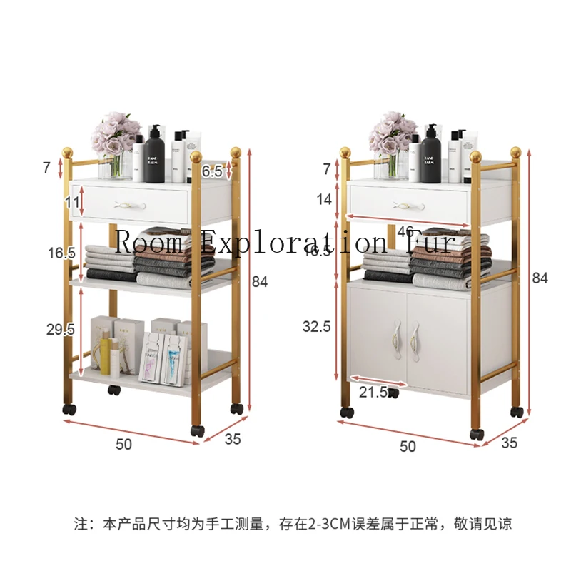 Barber Cosmetic Beauty Salon Trolley Rolling Manicure Tattoo Salon Trolley Spa Lash Carrello Con Ruote Salon Furniture WKST