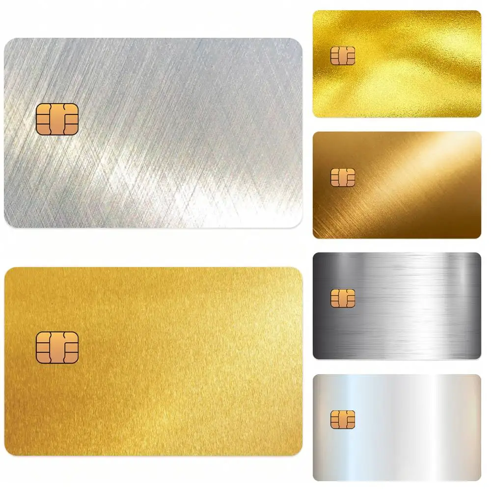 Metal Color Card Stickers for Bank Access Protective Waterproof Film Cover Sticker Surprise Gift