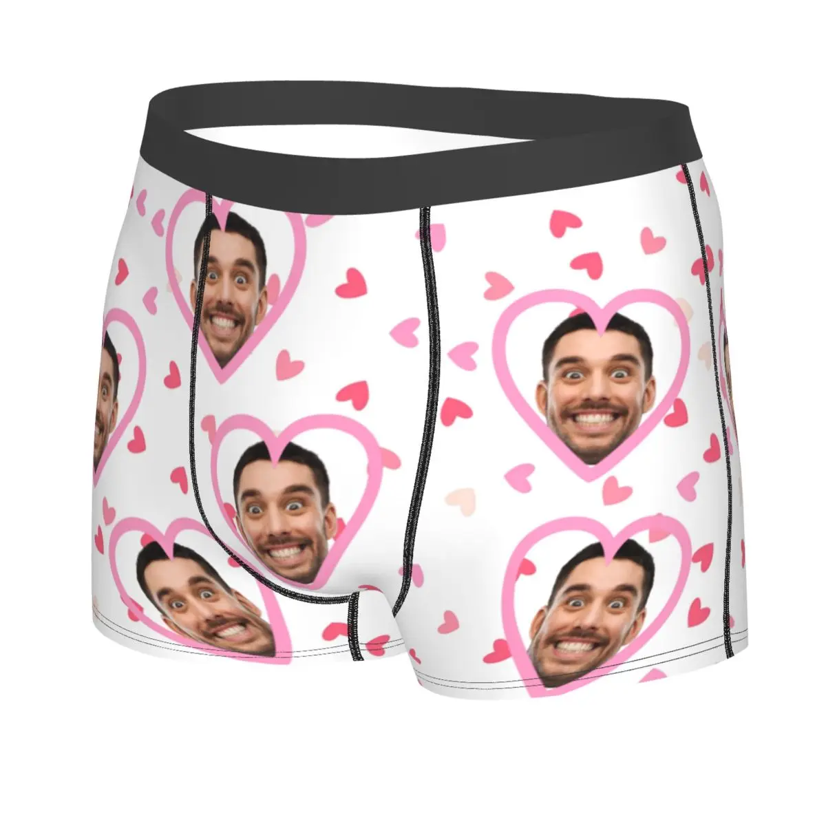 Personalized Face Photo Men Long Underwear Boxer Shorts Panties Humor Soft Underpants for Homme