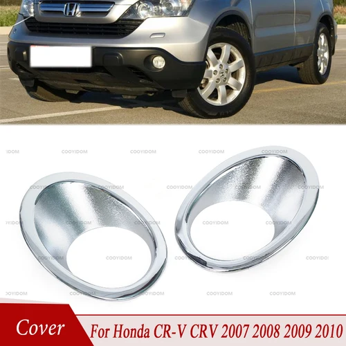 Cubierta de lámpara antiniebla para coche, tira decorativa reflectante, bisel de lámpara antiniebla delantera para Honda piezas CRV 2007 2008 2009 2010, 2 CR-V