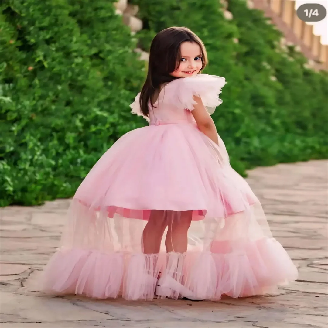 

Customized Elegant Wedding Party Dress for Girls Ruffles Flower Girl Dress for Wedding Girls Pageant Dress for Dance Festival