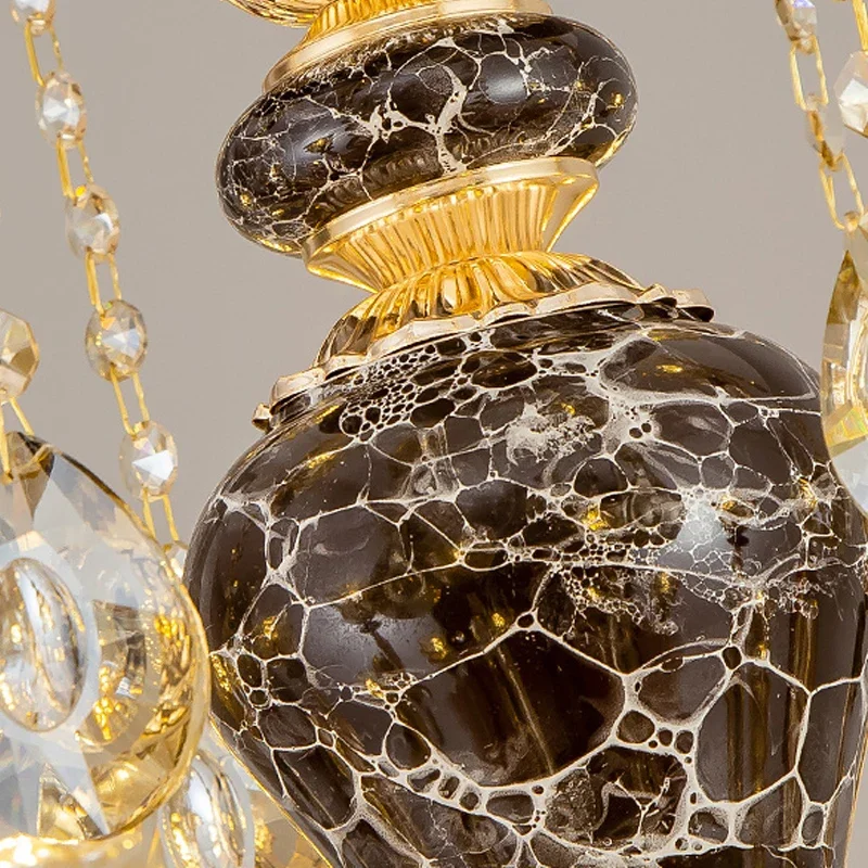 Nordic Crystal LED Pendant Light Living Dining Room Coffee Tables Staircase Chandelier Home Decor Hanging Light Fixture