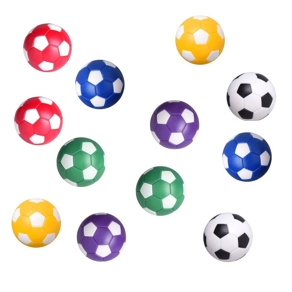

6pcs Table Soccer Balls 36Mm Plastic Replacement Foosballs For Standard Foosball Tables Multicolor Mini Tabletop Soccer Ball