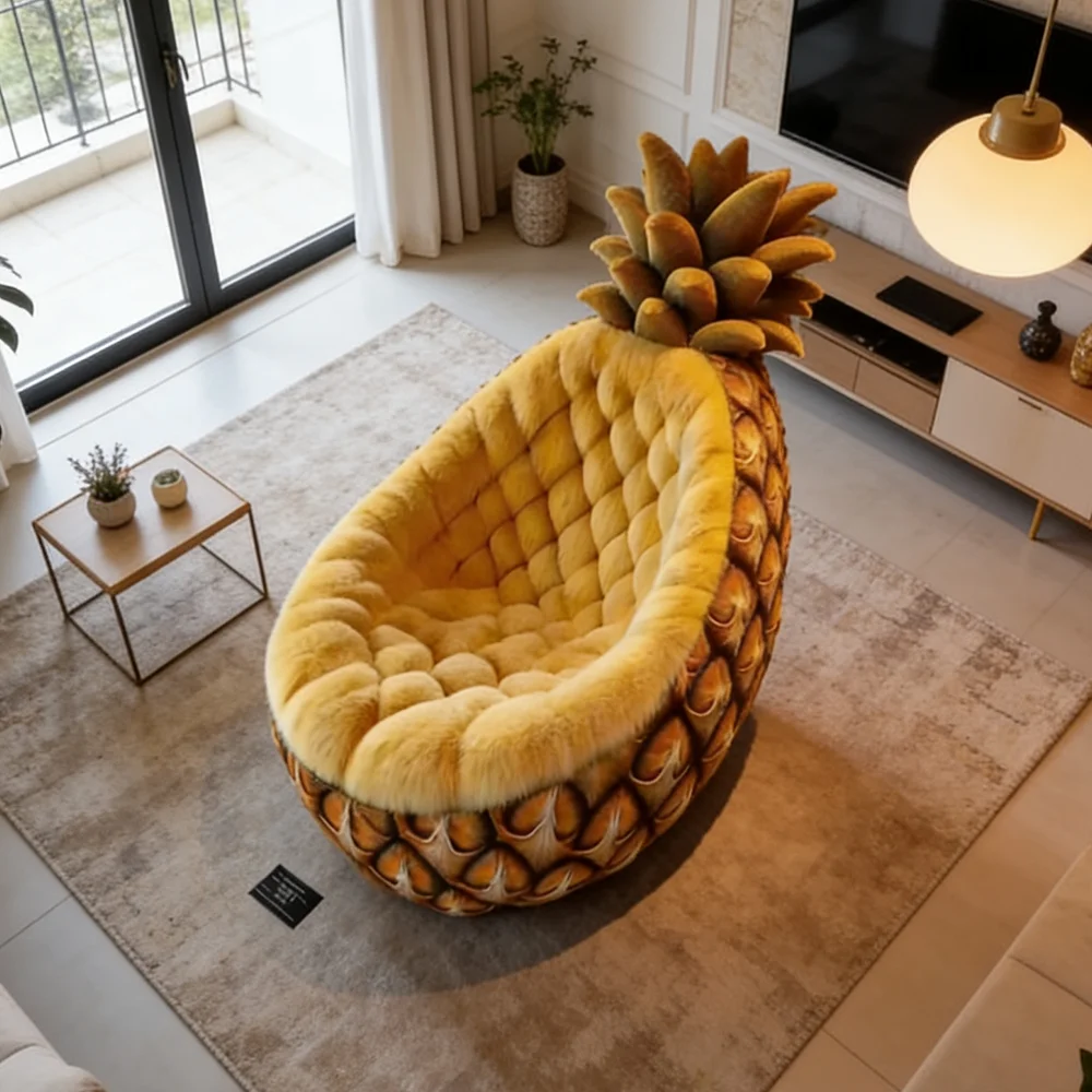 Luxurious pineapple sofa armchair, innovative and chic home decor, unique birthday gift, comfortable single