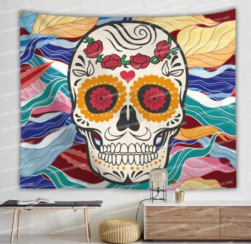 الجمجمة نسيج حائط الخلفية الشنق نسيج القبلية ورقة المنزل نسيج المعيشة نسيج ديكور المنزل نسيج روما نسيج