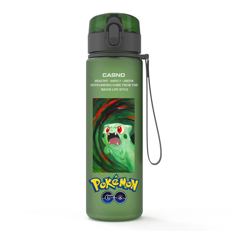 Anime Pokemon Pikachu Squirtle Bulbasaur Charmander Portable Cup Outdoor Fitness Sports World Famous Paintings Water Bottle