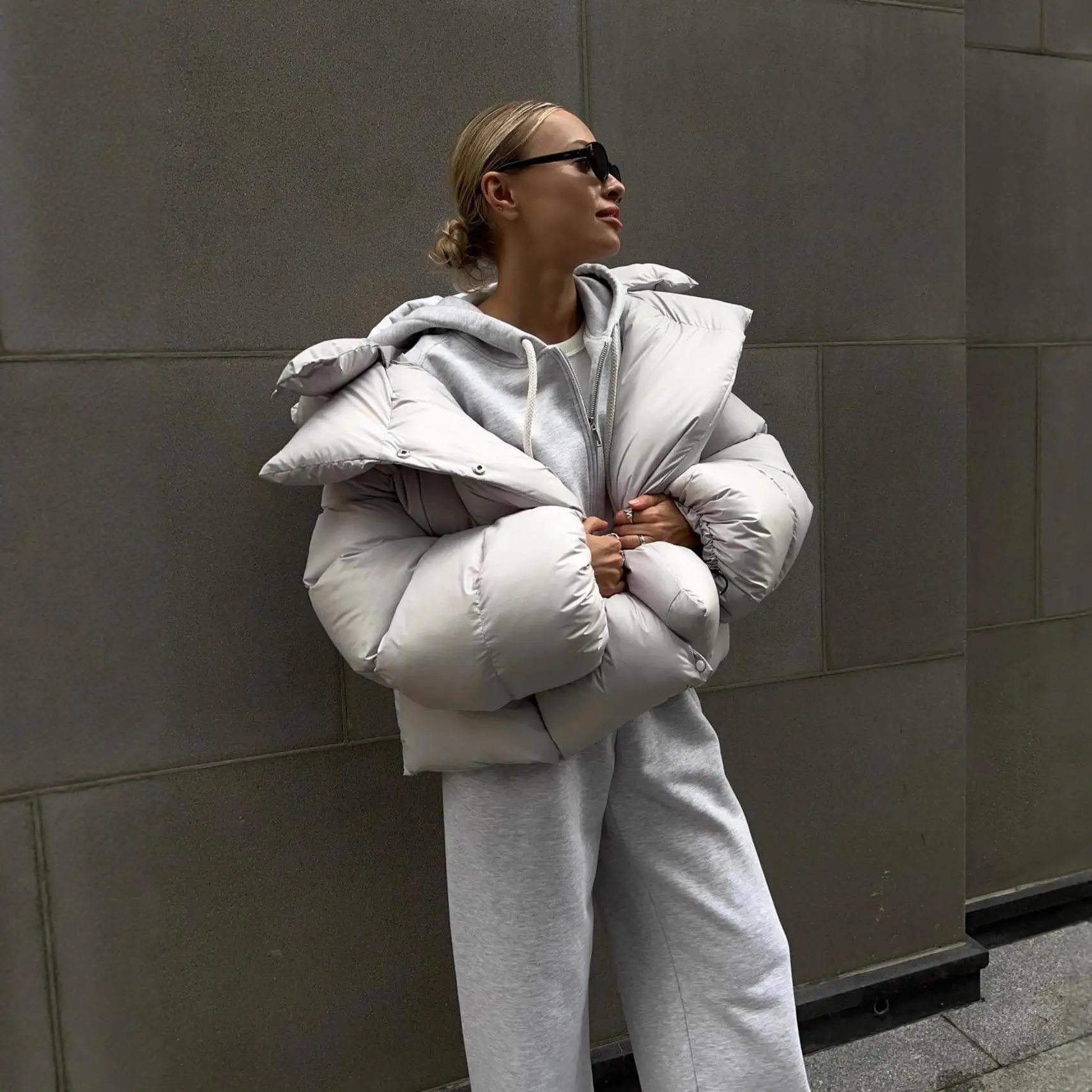 

Модное женское зимнее пальто Bread Sle ort Cotton Jaet с капюшоном Thiened Long Sve Повседневная уличная одежда