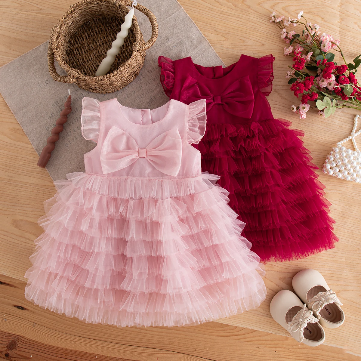 vestido-de-princesa-para-menina-em-festa-de-aniversario-verao-novo-doce-com-laco-roupas-infantis-9-meses-3-anos