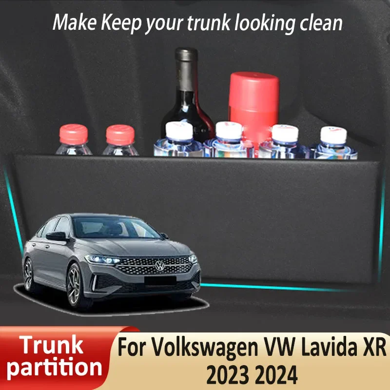 Divisória lateral do porta-malas do organizador do carro para volkswagen vw lavida xr 2023 2024 peças de modificação automática acessórios do porta-malas ferramentas de armazenamento