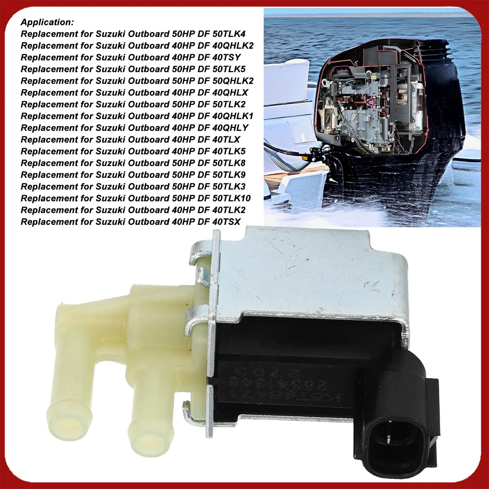 

18117 84380 Idle Air Control Valve 18117 84380 000 IAC Valve Assy Replacement for 4 Stroke DF40 50HP DF50 Outboard Motor