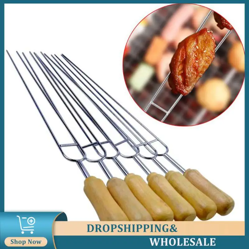 Anti-scald Roasting Fork Easy To Use Heat Resistant Anti-scald Popular Bbq Accessories Trend Lasting Summer Barbecue Fork