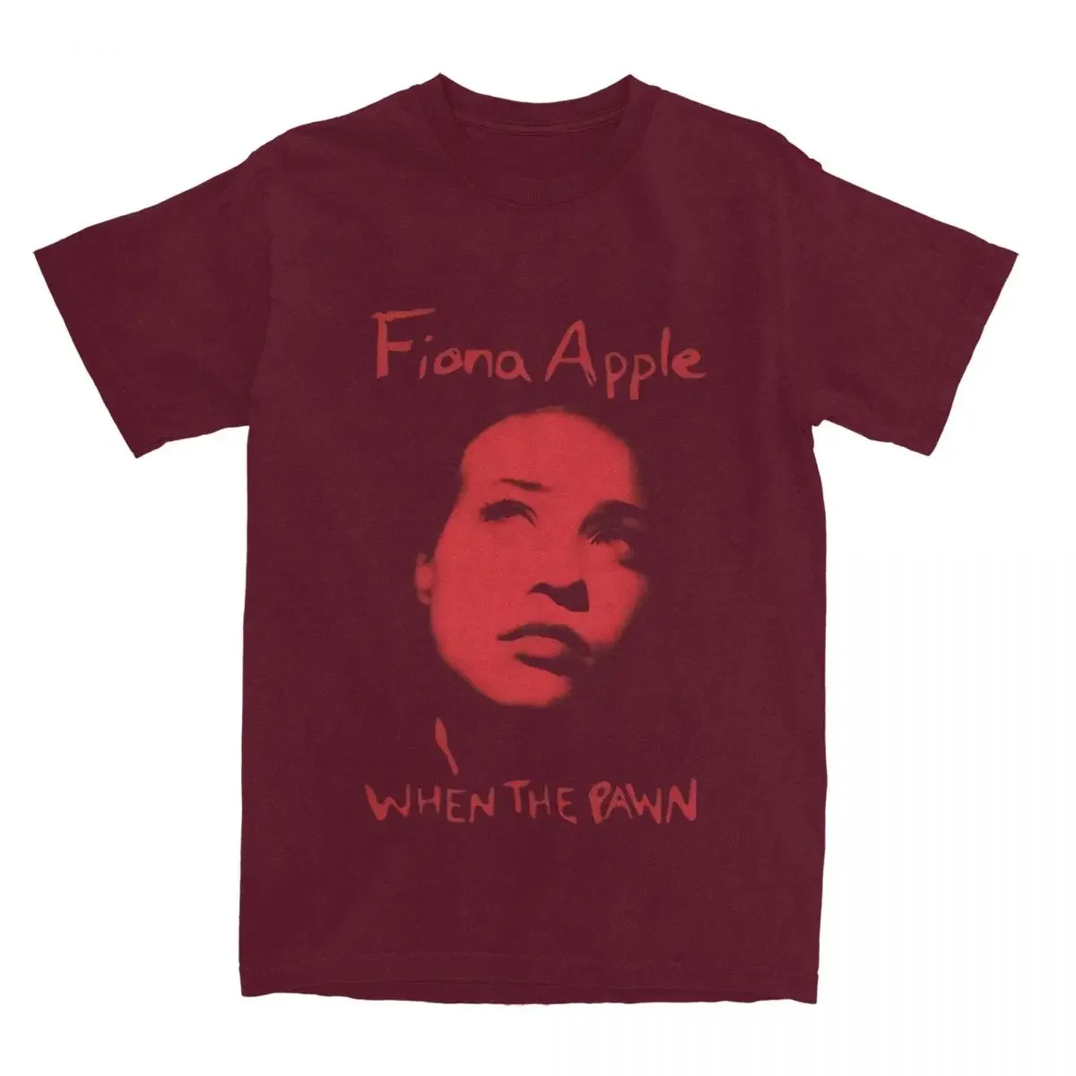 Fiona Apple Trendy Cool Tshirt for Men Summer Basic Casual Short Sleeve Tees Oversized T-Shirt Rock Singer 100% Cotton T-Shirts