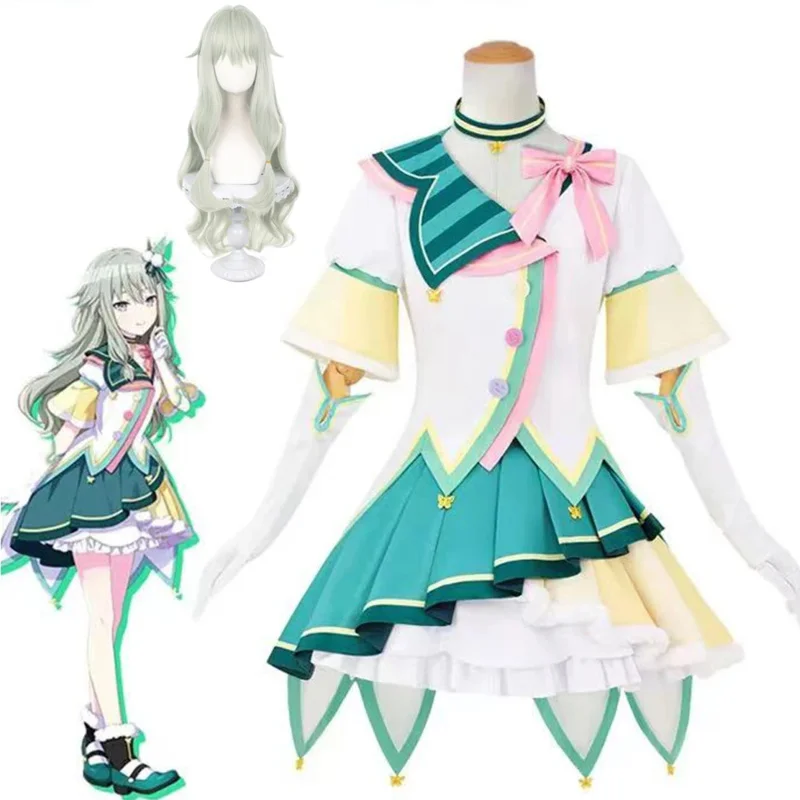 

Didi 2025 2025 hhhGame Project Sekai Stage Feat Красочное платье в честь 3-й годовщины Wonderlands × Showtime Kusanagi Nene Косплей Костюм