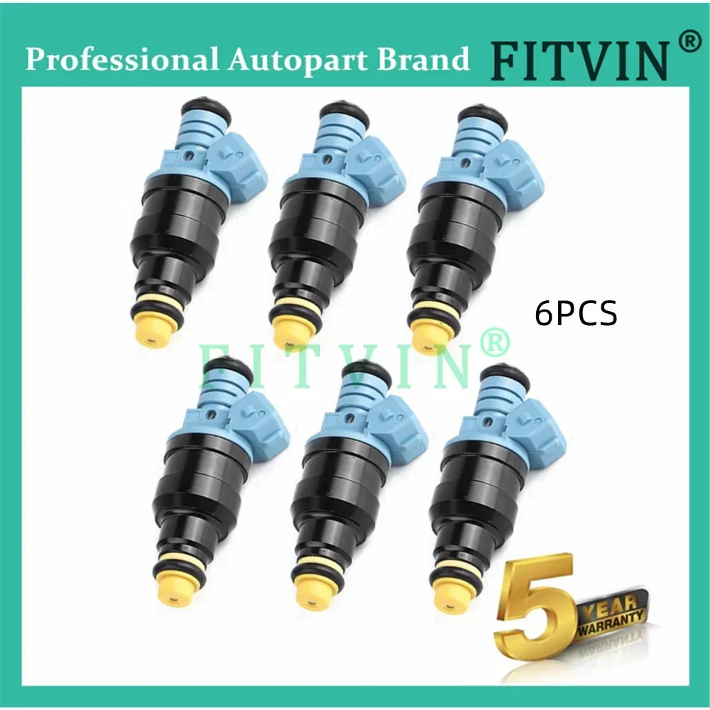 6 inyectores de combustible 0280150716 para Ford Mustang 1987-1993 Mercury Cougar LS Bronco 1986-1988 Merkur Scorpio 0280150710 0280150715