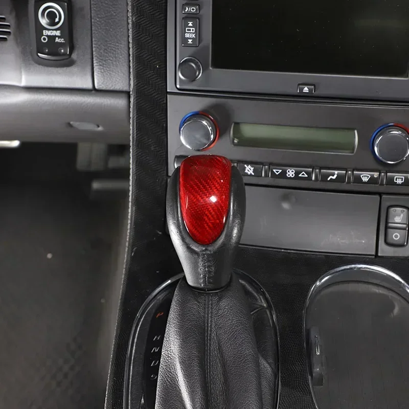 

For Chevrolet Corvette C6 2005-2013 Real Carbon Fiber Car Shift Head Decorative Cover Trim Sticker Car Accessories