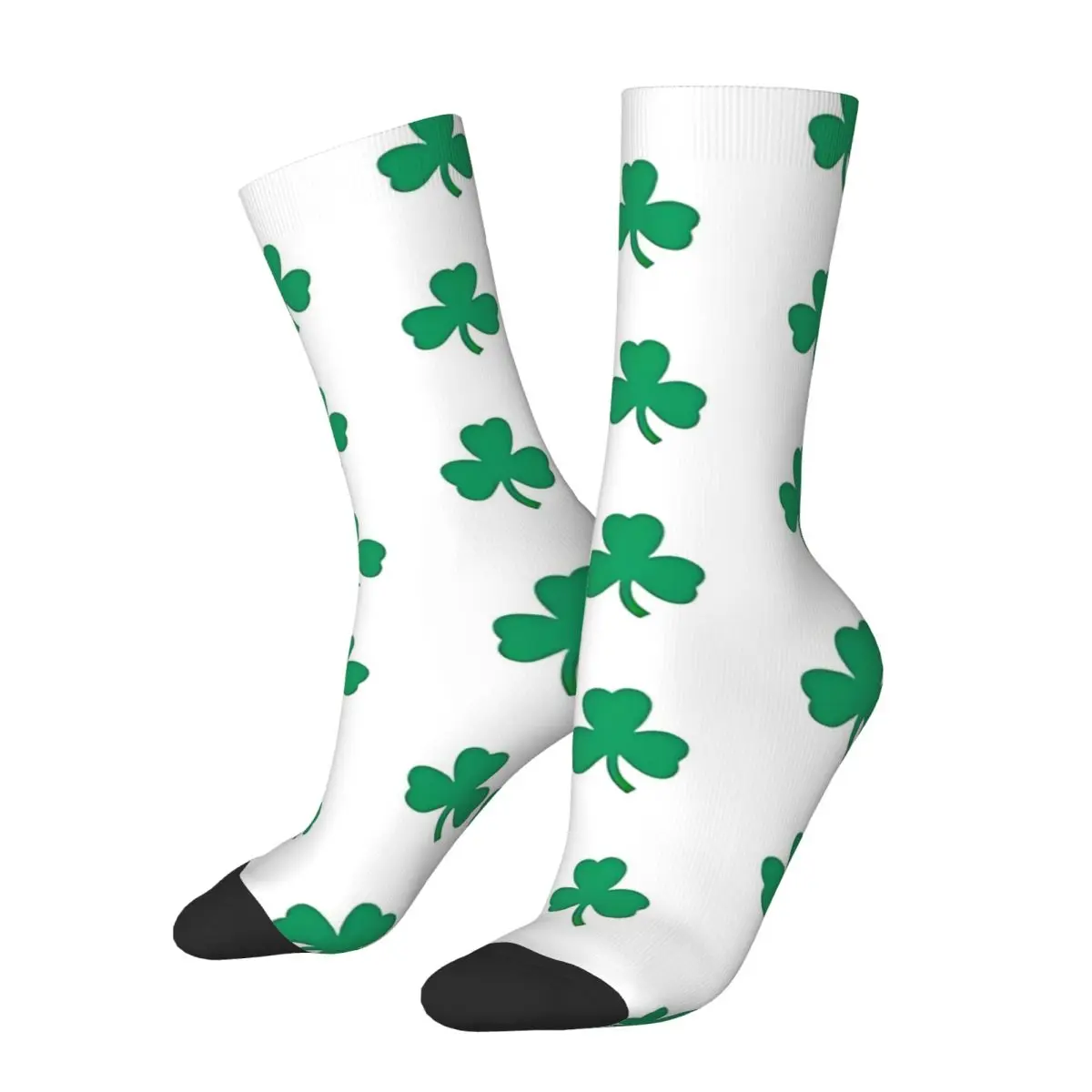 Autumn Winter Hip-hop Men's Women's Clover Good Luck Socks Green Celtics Boston MVP Breathable Yoga Socks