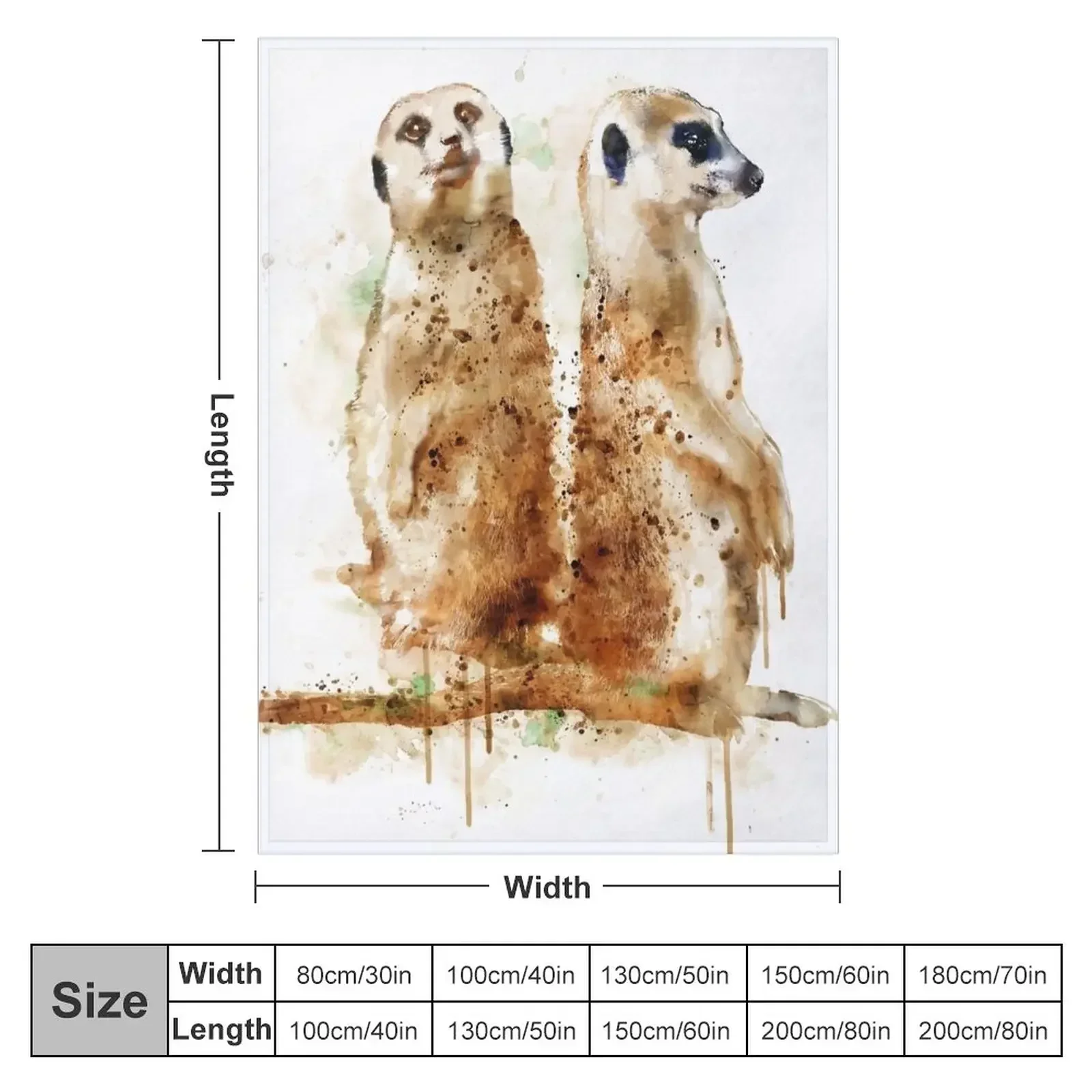 Meerkats Throw Blanket Camping Soft Big Blankets