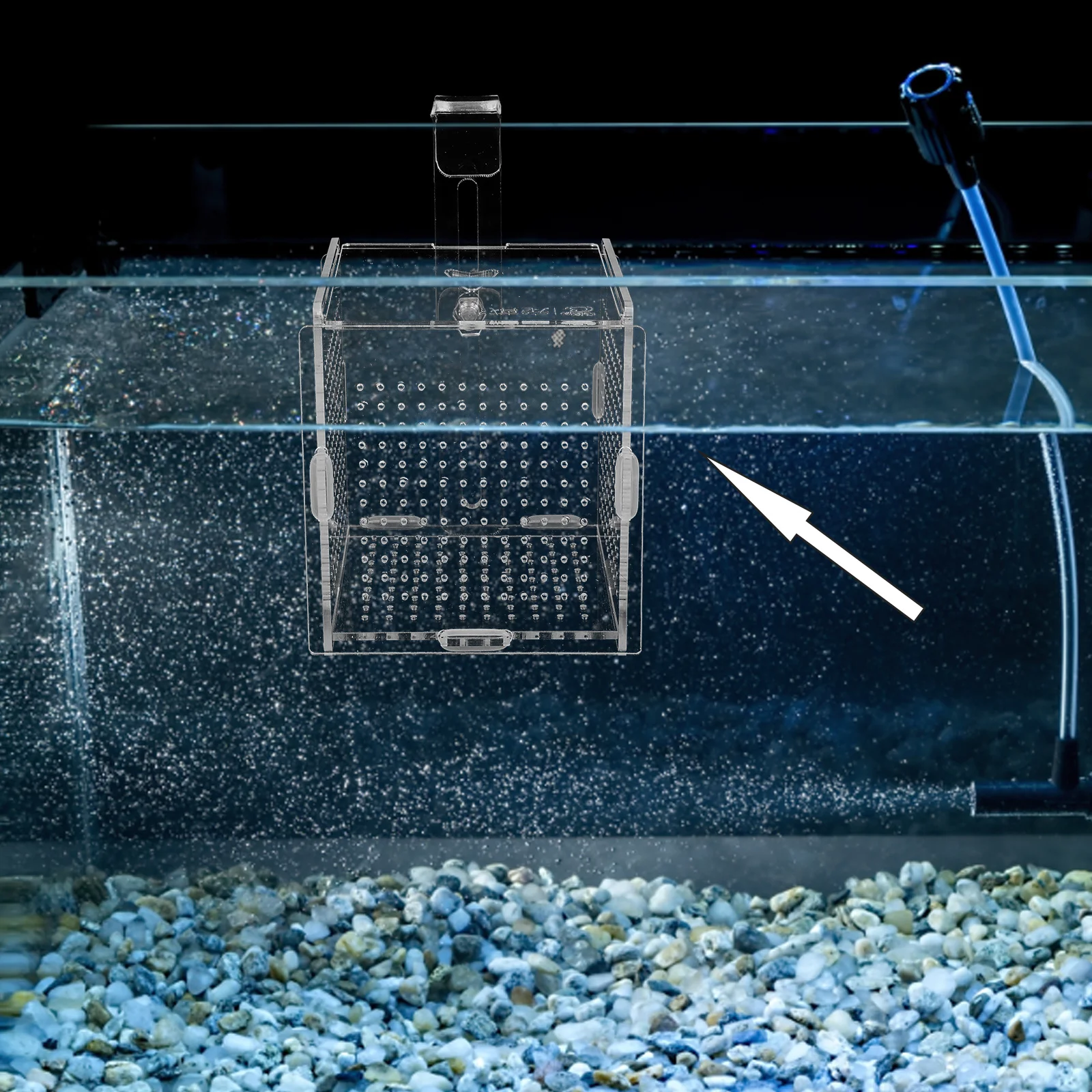 

1Set Aquarium Isolate Box Acrylic Fish Breeding Box Fish Tank Isolation Holder Transparent Cover Reliable Durable