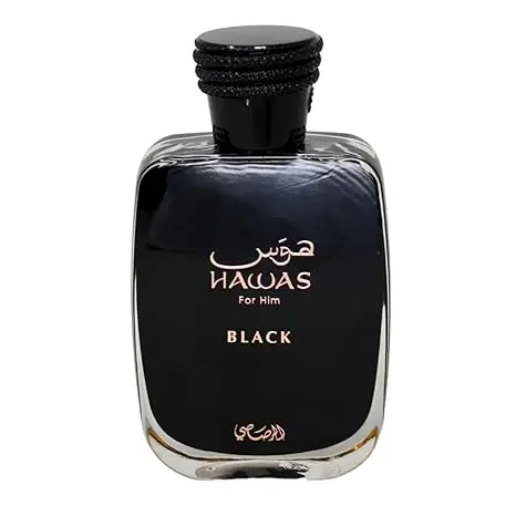 RASASI HAWAS BLACK Eau De Parfum Spray 100ML(3.4 Oz) Indulge in Luxurious Perfume Men That Captures Masculine Elegance Strength