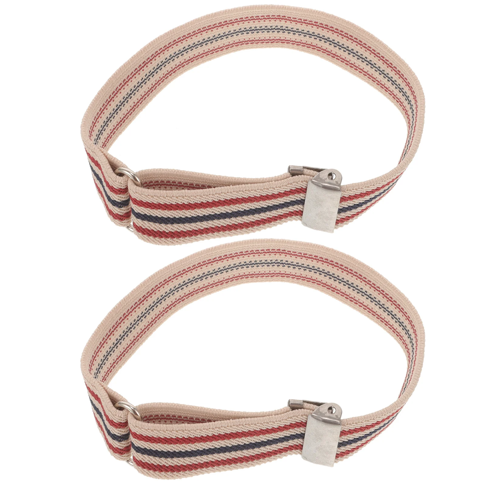 

2Pcs Mens Shirt Sleeve Garters Elastic Armbands Adjustable Sleeve Holders Striped Arm Bands for Office Work Decoration