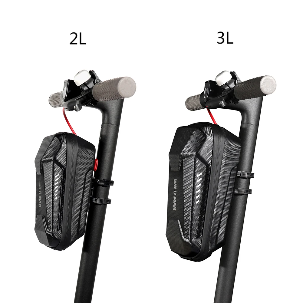 Bolsa para scooter elétrica 4l, acessórios, à prova d'água, eva, casca dura, armazenamento para xiaomi m365, bolsa frontal, peças de bicicleta