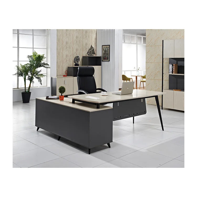 

High Quality Office Desk Furniture L Shaped Desk Table Single Seat With Drawer