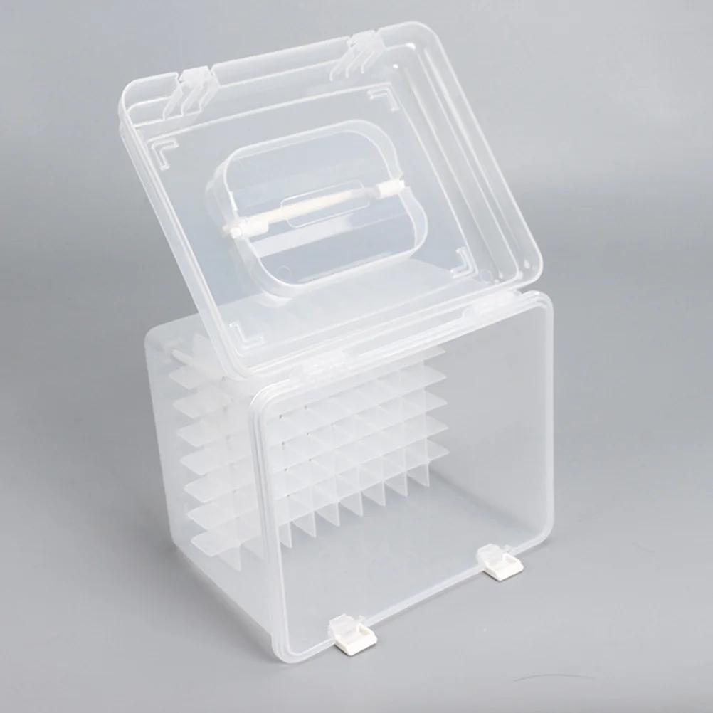 

Portable Transparent Marker Storage Organizer Box with Individual Slots for 80 Colors Art Supplies Easy Assembly Desk Travel
