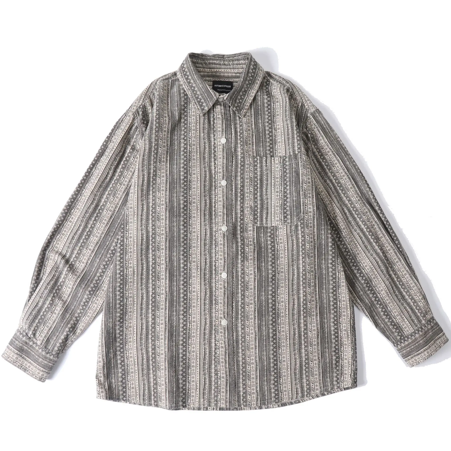 

2026 New Men Shirt Casual Retro Fashion Soft Pure Cotton Loose Fit Male Tops Outdoor Streetwear High Quality Long Loose Version