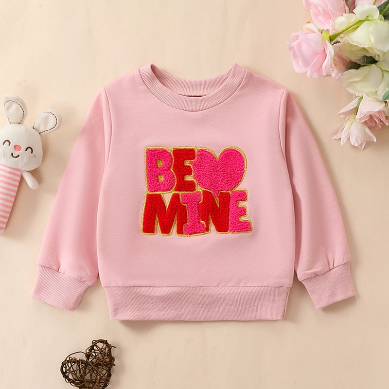 Baby Girl Boy Sweatshirts Toddler Trendy Solid Color Crew Neck Long Sleeve Pullovers Child Loose Top