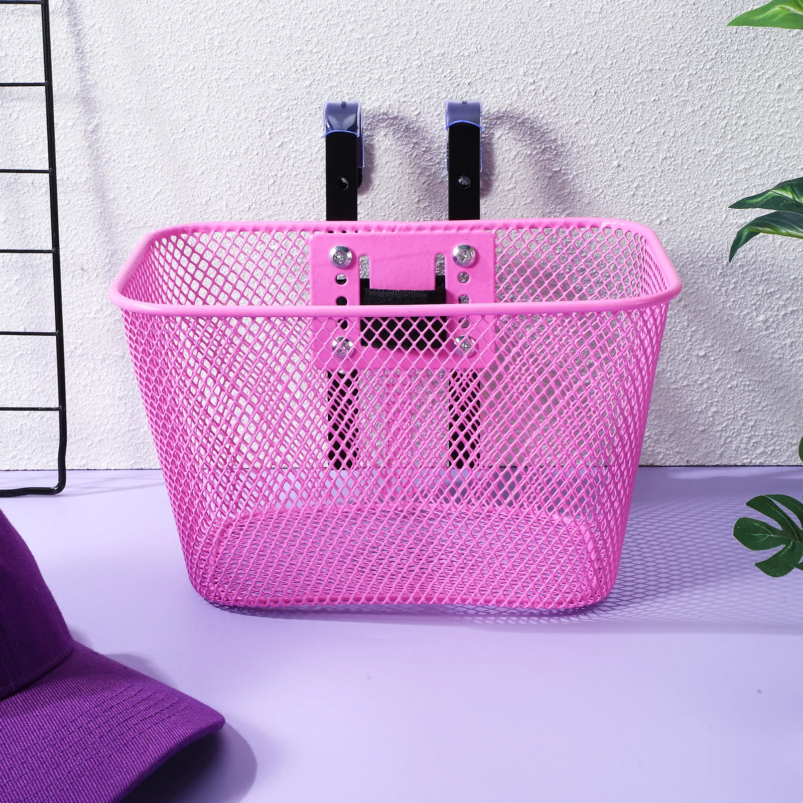 

Bicycle Basket Grid Handlebar Accessories for Girls Women Kids Sturdy Metal Wire Baskets Front Bike Tricycle