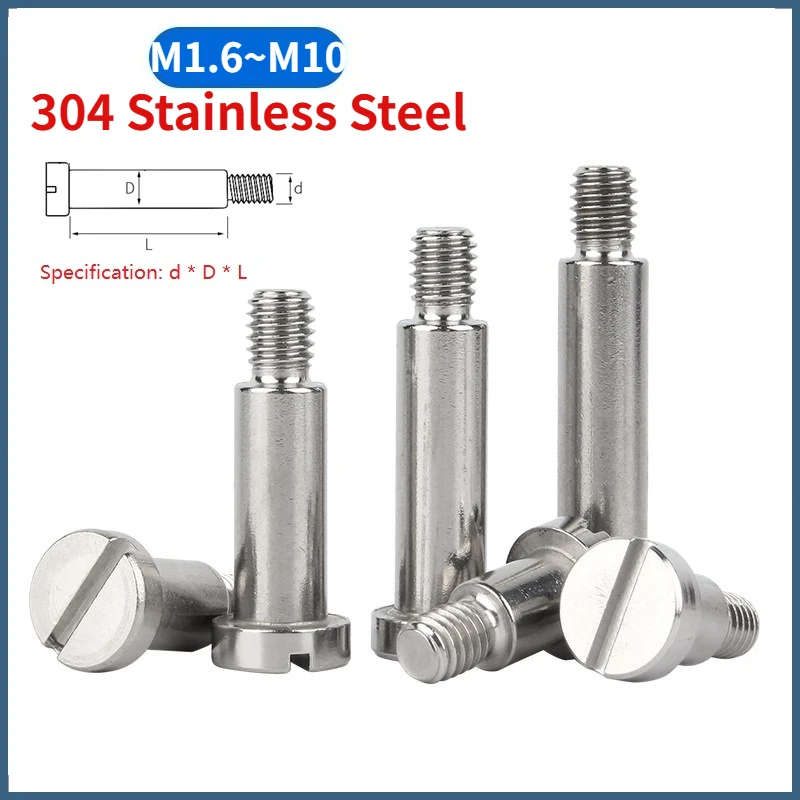 M1.6 ~ M10 304 Stainless Steel Slotted Plug Positioned Shaft Shoulder Step Screw Plug Limit Screw Bearing Bolt GB830