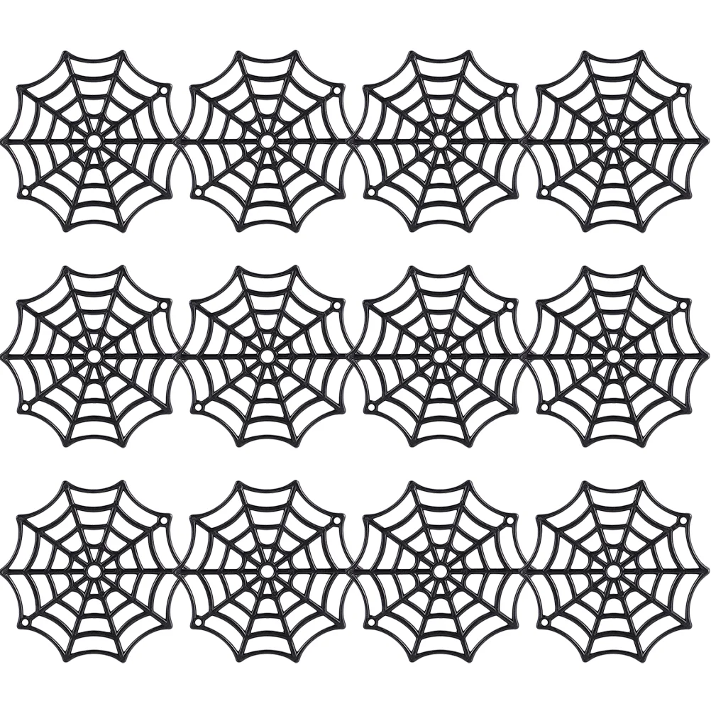 

150 Pcs Spider Web Halloween Decoration Coasters Cobweb Decorative Props Party Layout Decorate Haunted House Ornaments