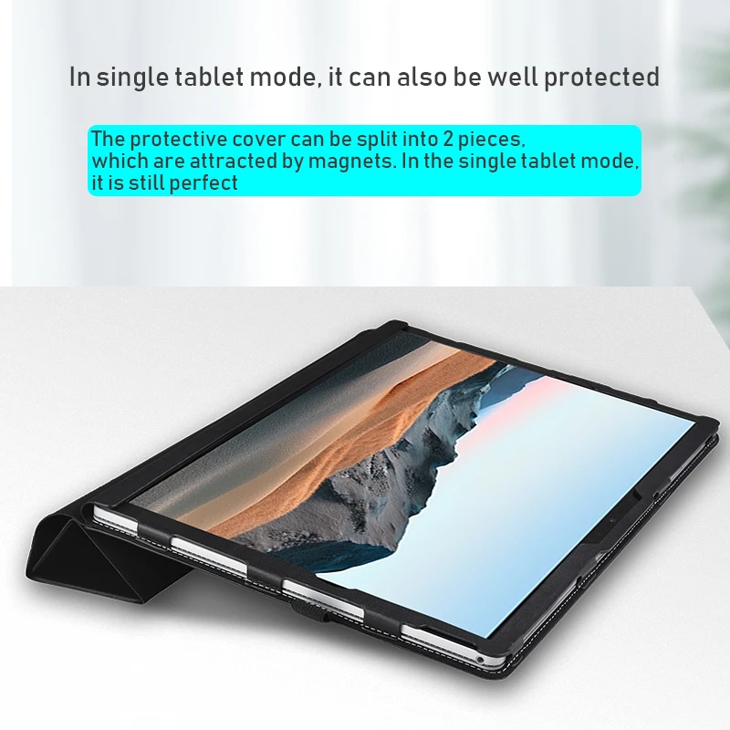 Imagem -04 - Estojo Protetor para Microsoft Superfície Livro 15 Polegadas Feito de Couro pu em Destacável com Suporte Multi-ângulo