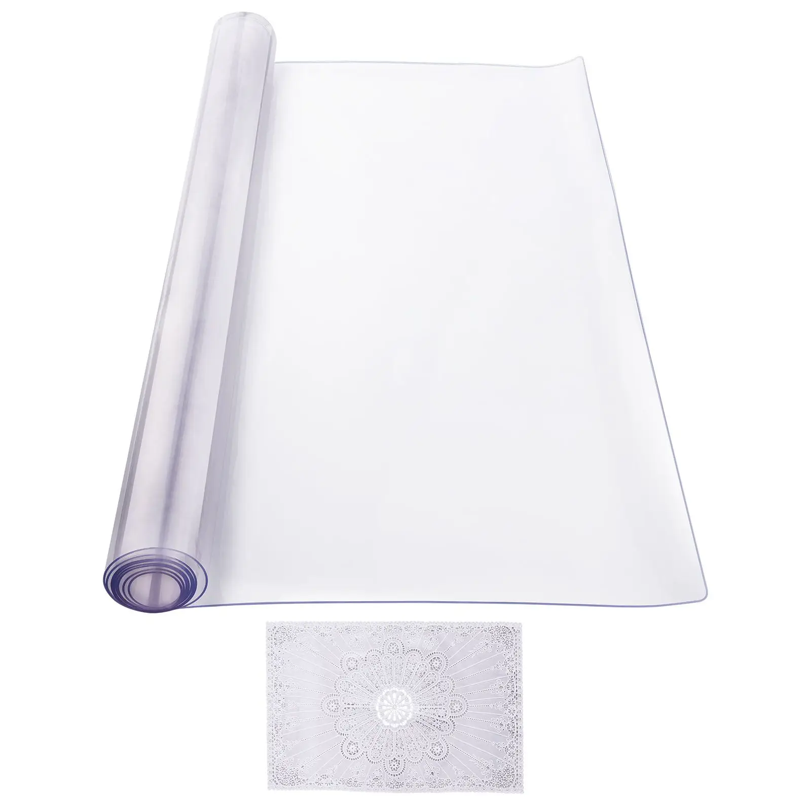 Plastic Table Cover, 40 X 60 Inch 2.0 Mm Thick Clear Table Protector, Rectangle PVC Desk Mat, Waterproof & Easy Cleaning Desk