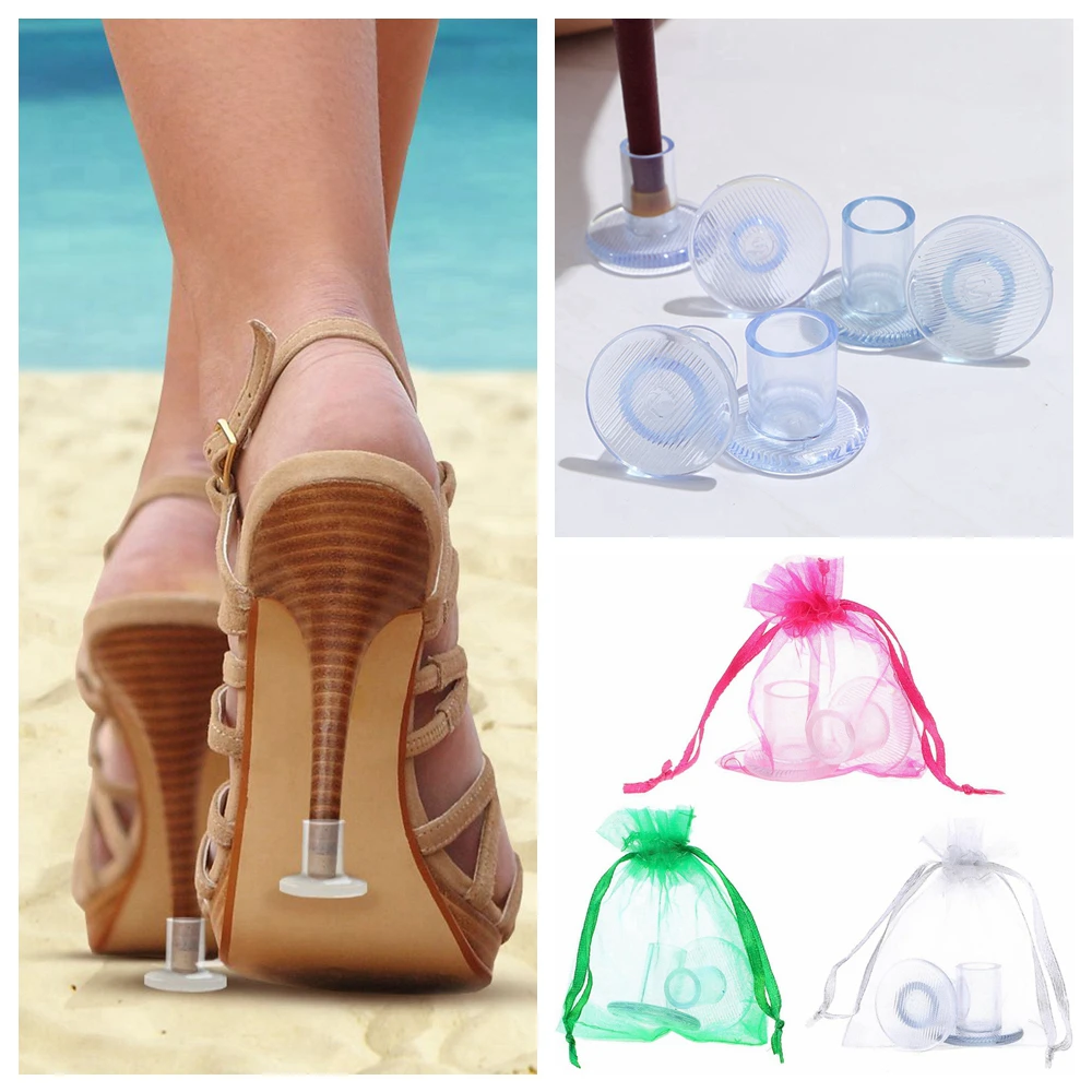 

60 пар/лот, защитные чехлы на высоком каблуке, предотвращающие тонущие на траве, ремонтные колпачки для пятки, чехлы для свадебных мероприятий на открытом воздухе, стопоры для пятки