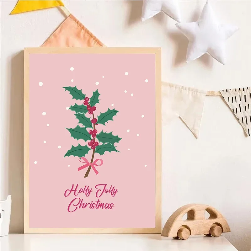 هدايا عيد الميلاد الساخن الشوكولاته القهوة الزنجبيل البيت المشارك طباعة الرسم على لوحات القماش الجدارية صور غرفة ديكور المنزل هدية #4