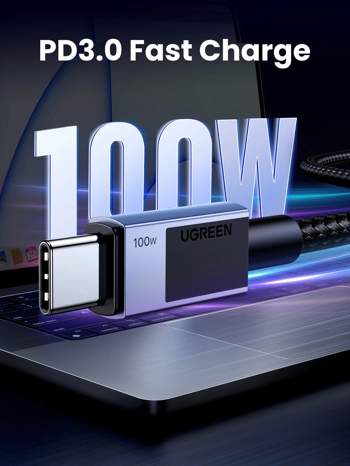 UGREEN USB C to USB Type C 100W Fast Charging For Macbook iPhone 15 Samsung Galaxy S2 Xiaomi PD Fast Charging 100W 5A Fast USB C