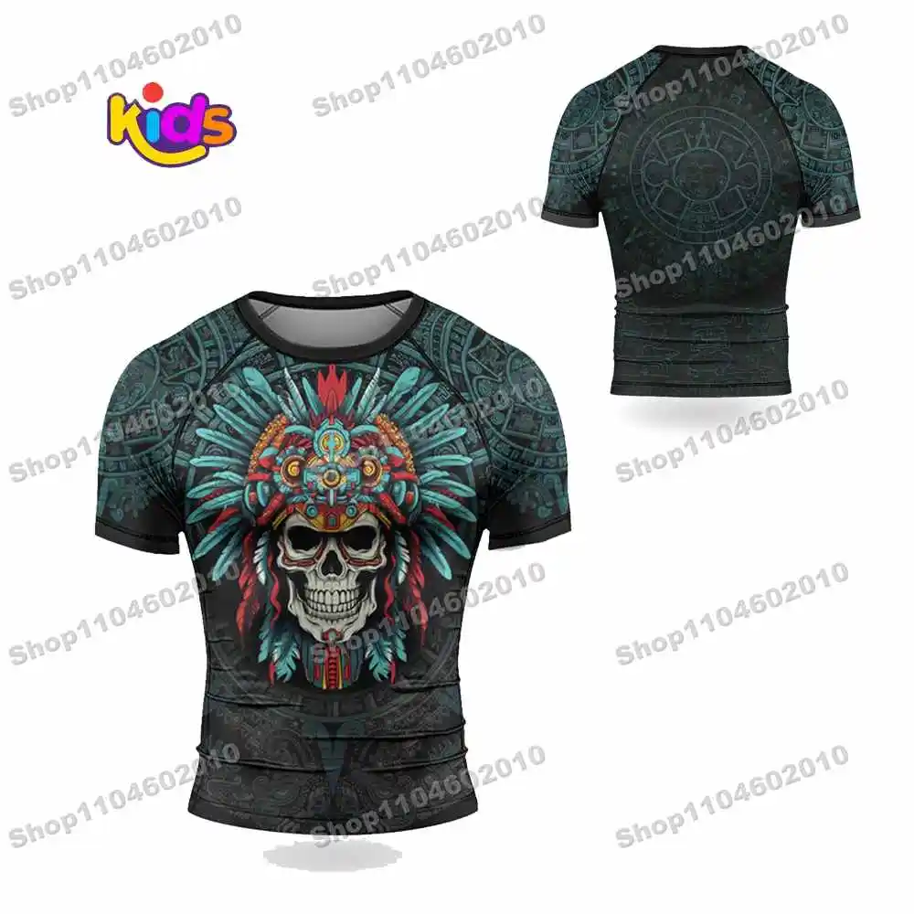 K117th أنيمي الاطفال تصفح الملابس BJJ MMA الفتيان طفح الحرس قصيرة الأكمام الغوص تي شيرت ضيق ملابس الصيف الشاطئ Floatsuit الفتيات #3