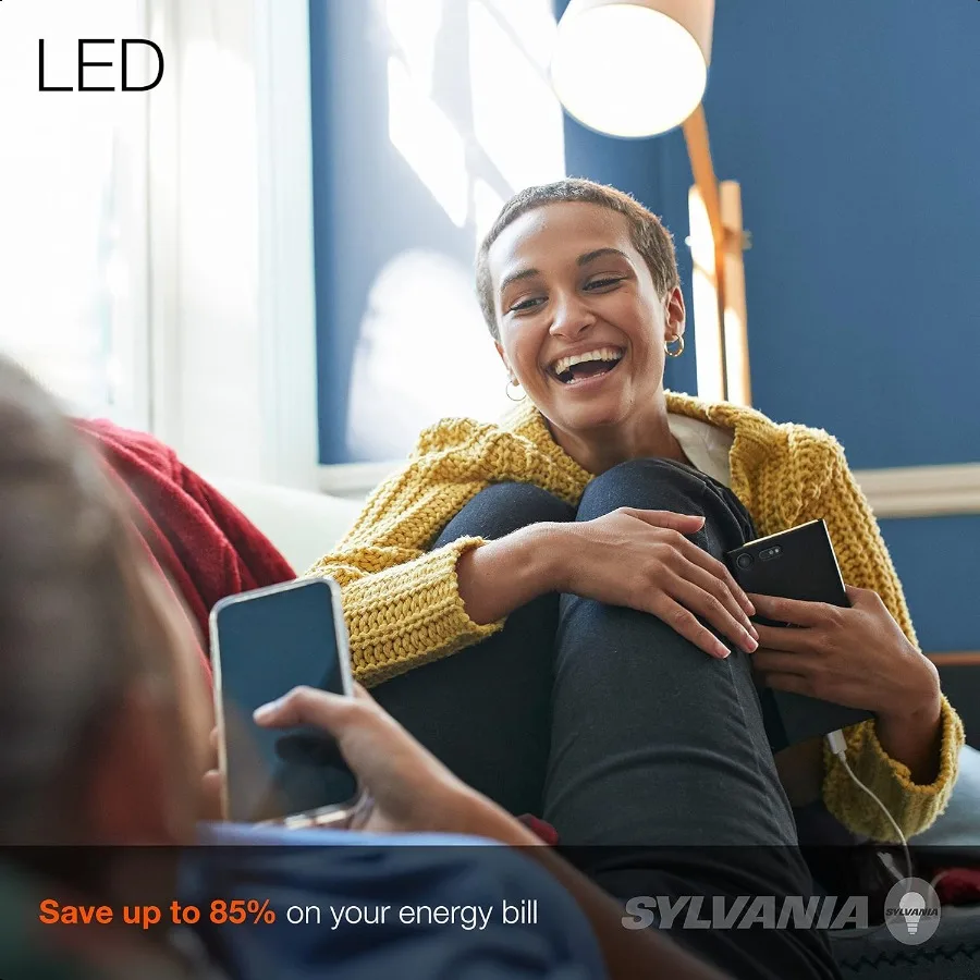 SYANIA ECO LED A19 Light Bulb 60W Equivalent Efficient 9W 7 Year 750 Lumens NonDimmable Frosted 5000K Daylight Pack of 24 40987