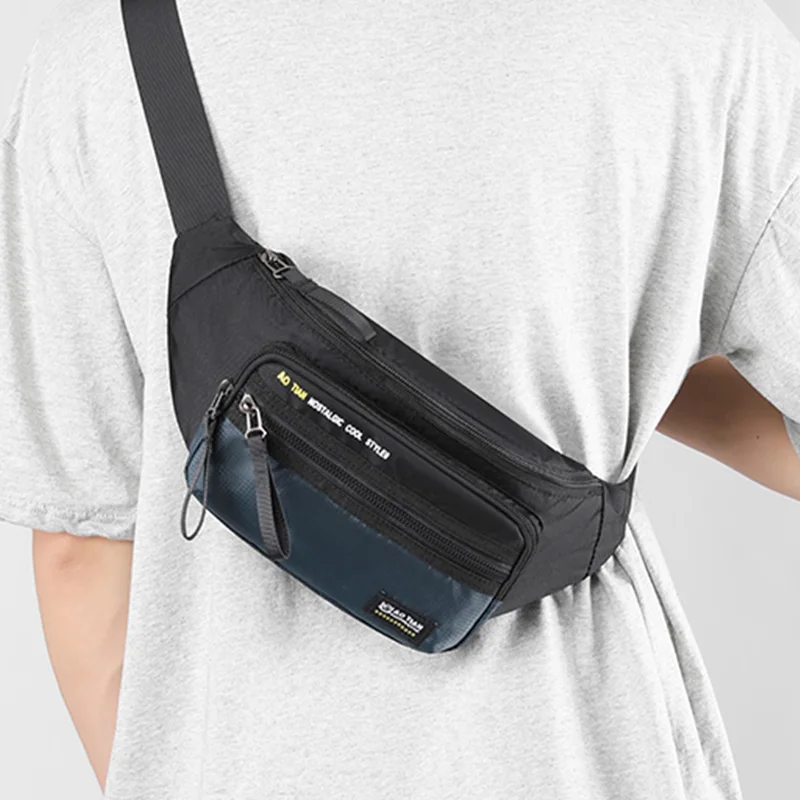 حقيبة كروس نسائية خفيفة الوزن من النايلون مع طباعة حروف وجيوب متعددة للاستخدام اليومي والتسوق #6