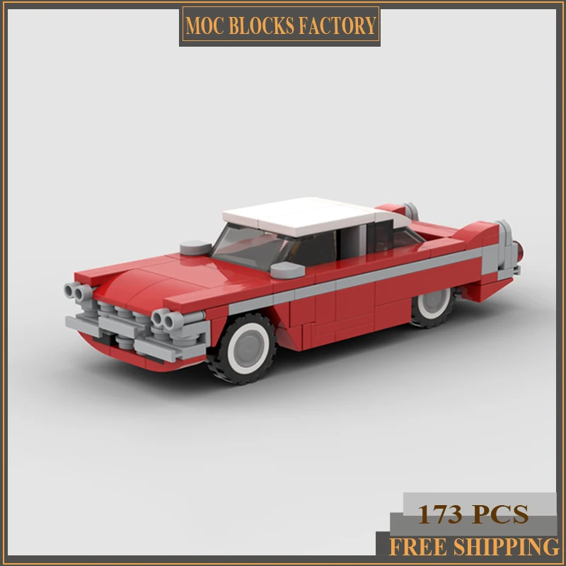 

MOC Building Block Legendary Car Christine 1958 Plymouth Fury Model Technical Brick DIY Assembly Classic Vehicle Toy For Child