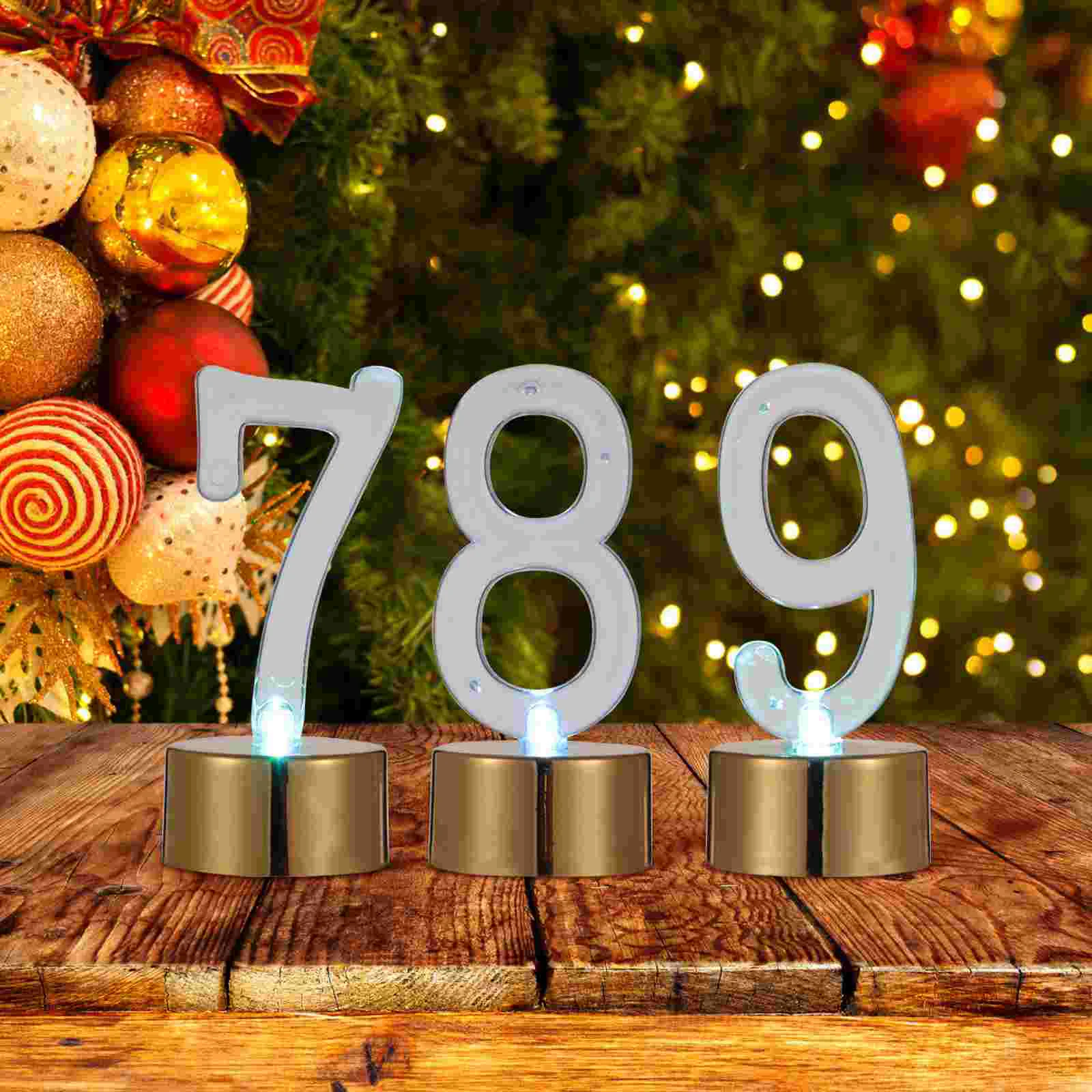 Zahl Kuchen Topper Digitale Licht Rauchlose Lampe LED Geburtstag Hochzeit Dekor