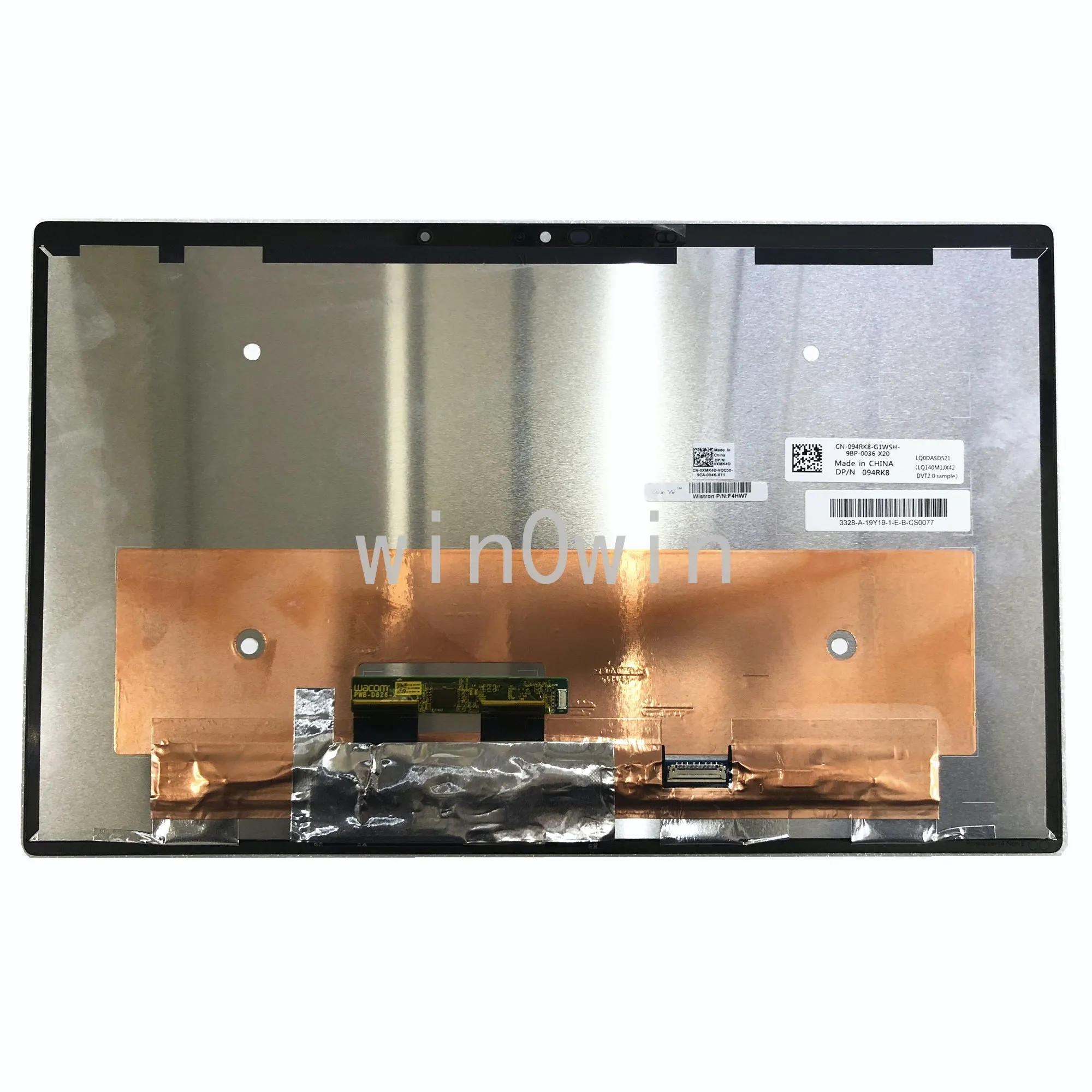 

LQ0DASD521 LQ140M1JX42 DVT2.0 LCD LED Touch Screen Digitizer Glass Assembly Replacement For Dell Laptop DP/N: 094RK8