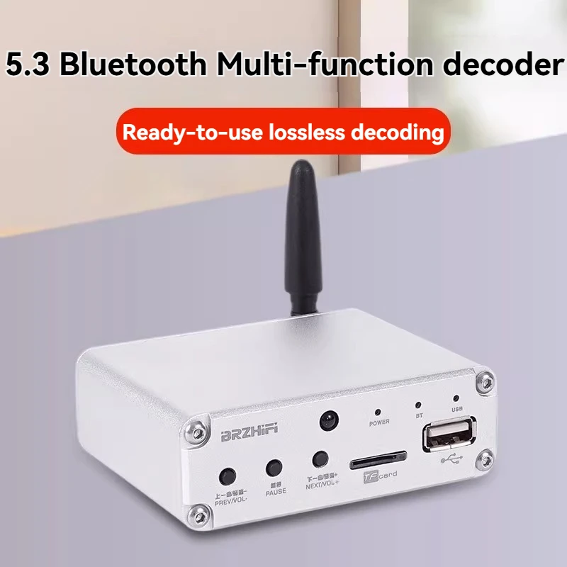 

Многофункциональный ЦАП BRZHIFI DVP10A с Bluetooth, HiFi-плеер 5.3, декодер ES9018K2M, операционный усилитель AD823